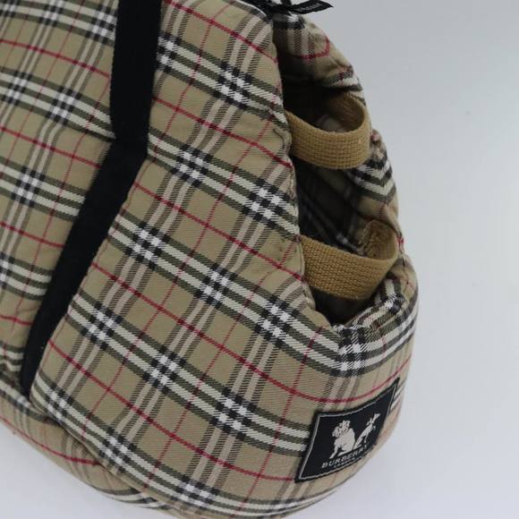 BURBERRY Nova Check Pet Case Canvas Beige Auth 88722 - Picture 4 of 16